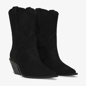 Anine Bing Mid Tana Boots - black suede boots brand new